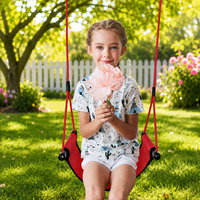 Siège de balançoire de sécurité pour enfants Ropecube - Hauteur réglable, balançoire d'intérieur/extérieur avec ceinture de sécurité pour jardin
