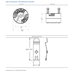 Sensor Industrial Original Rosemount para Alta Temperatura 214C, Termopar y Transmisor 148, Compatible con OEM y ODM - Product Image 2