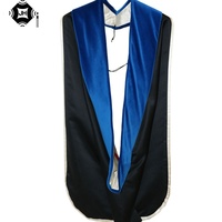 Cape de graduation de luxe personnalisée, cagoule de doctorat, cagoule académique en velours de luxe pour la cérémonie de remise des diplômes universitaire et de doctorat