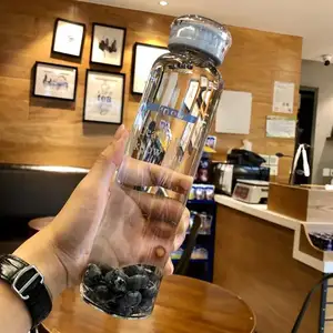 Atacado Premium promocional Sustentável Logotipo Personalizado Bpa Free High Borosilicate Glass Water Bottle