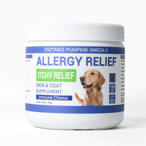 Huile de poisson pour animaux de compagnie, chat, chien, OEM, soulagement des allergies, démangeaisons, comprimés à mâcher doux pour le soulagement des allergies, soulagement des démangeaisons, compléments alimentaires pour la santé - Product Image 1