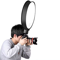 Vente en gros 40cm boîte à lumière universelle Flash diffuseur appareil photo portable sur le dessus boîte à lumière ronde Photo Studio tente souple pour appareil photo