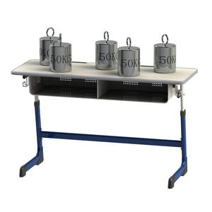 Bureau d'école moderne en gros, sièges doubles réglables, bureau d'étude pour étudiants, ensemble de bureau et de chaise pour salle de classe - Product Image 5