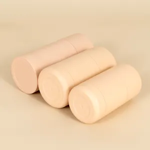 50ml 75ml Custom Empty Biodegradable Wheat Straw PCR Twist Up Deodorant Stick Antiperspirant Round Tube Container