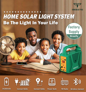 วิทยุพลังงานแสงอาทิตย์แบบพกพา สำหรับลำโพงบลูทูธ แบตเตอรี่ LiFePO4 76.8Wh รองรับ FM AM แจ้งเตือนสภาพอากาศ ไฟ LED ไฟฉายคู่ สำหรับใช้ในบ้าน - Product Image 2