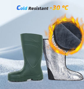 Léger Eva Hiver Neige Chaud Botas De Goma Lluvia Para La Nieve Hommes S Mousse De Travail Semelle En Caoutchouc Gumboots Bottes De Pluie - Product Image 5