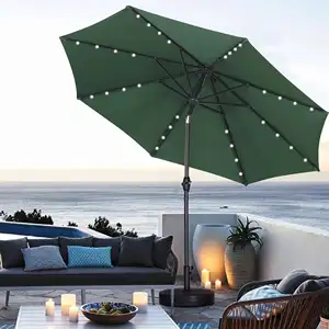 뜨거운 판매 10ft 발코니 안뜰 우산 UV 저항 정원 우산 태양 빛과 파라솔 주도
