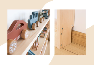 Mueble de Almacenamiento de Juguetes Montessori, Estante de Pared de Madera para Cama y Juguetes de Granja - Product Image 6