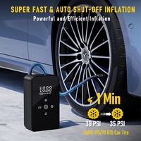 Pompe à air électrique portable intelligente avec écran numérique pour gonflage des pneus de voiture, moto, vélo et VTT