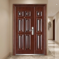 Porte de sécurité en acier antivol robuste au design moderne, ouverture manuelle, pour maison, villa, entrée principale, porte simple