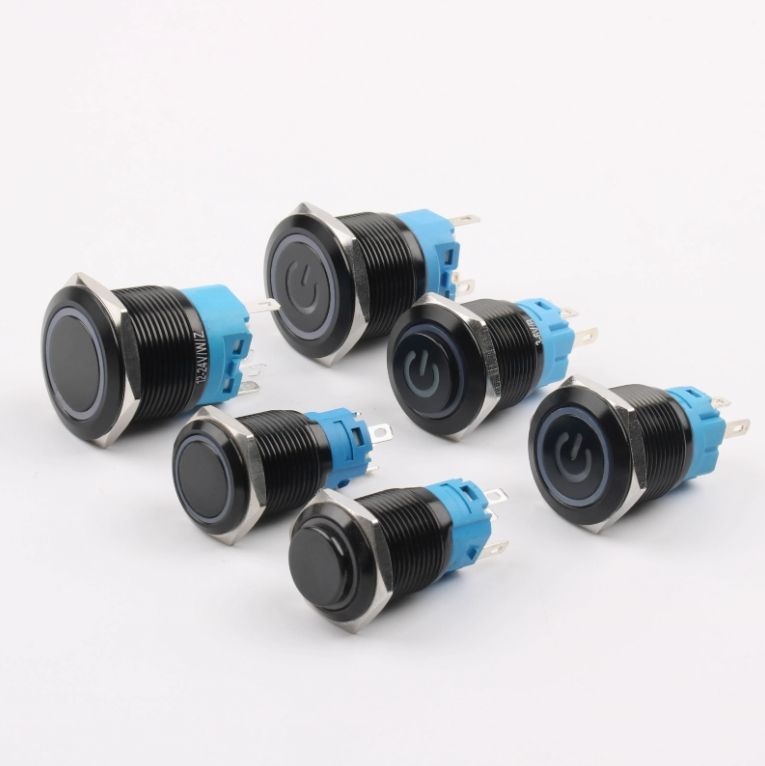 IP65 Metal Button Pusg Switch 12mm/16mm/19mm/22mm Self-Reset Switch Lock Push Botton Switches