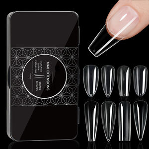 600 pièces/boîte clair carré cercueil <span class=keywords><strong>ongles</strong></span> artificiels acrylique <span class=keywords><strong>ongles</strong></span> conseils Extension personnalisé Transparent sans Trace <span class=keywords><strong>faux</strong></span> <span class=keywords><strong>ongles</strong></span> conseils - Product Image 1