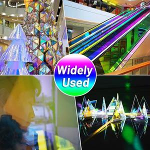 ฟิล์มติดกระจก PET สีรุ้งโฮโลแกรมแบบม้วน สีน้ำเงินแดง ดิโครอิก เงา สวยงาม ทันสมัย สำหรับตกแต่งอาคารสำนักงาน - Product Image 6