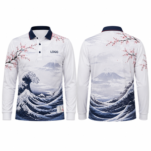 Polo personnalisé japonais à manches longues UPF 50, séchage rapide, pour le golf, fabricant OEM ODM - Product Image 2