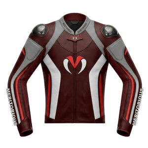 Chaqueta de Motociclismo de Cuero para Hombre, Manga Larga, Resistente al Viento, para Todas las Temporadas, con Logotipo Frontal Personalizado - Product Image 1