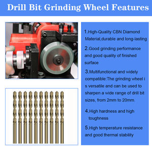 Mola per Affilatura Utensili Universali in Acciaio al Tungsteno, Mola per Punte da Trapano SDC, Mola CBN HSS - Product Image 3
