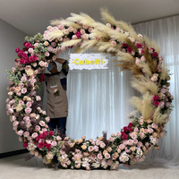 Luxe Floral Desig Décoratif Artificielle Pampa Décoration De Table De Mariage Arrangement De Fleurs Automne Ivoire pour Centres De Table