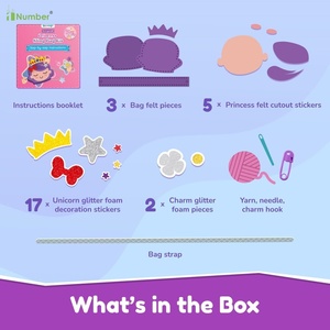 Divertente <span class=keywords><strong>fai</strong></span> <span class=keywords><strong>da</strong></span> te sentito borsa artigianale <span class=keywords><strong>da</strong></span> principessa giocattolo educativo morbido per bambini kit <span class=keywords><strong>fai</strong></span> <span class=keywords><strong>da</strong></span> te per ragazze e ragazzi - Product Image 2
