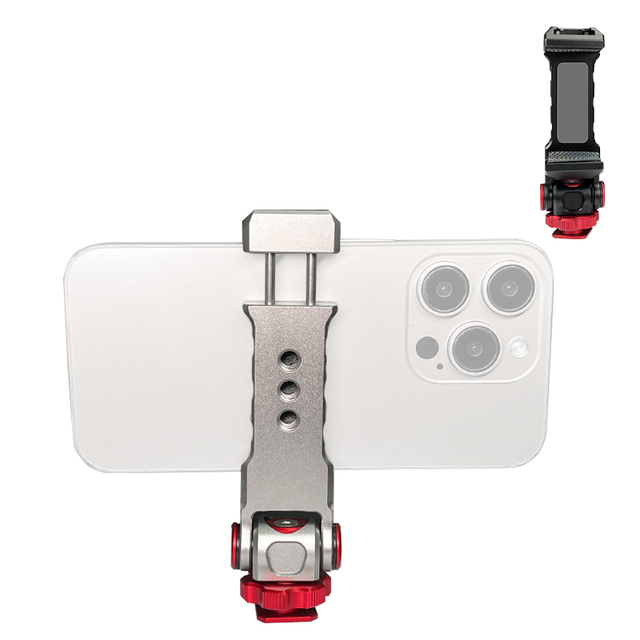 1/4'' Smartphone Action Camera Holder Monopod Snail Phone Clip Tripod Mount for iPhone GoPro 6 Camera Accessories