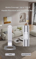 Diffuseur d'arômes sans fil mini sans eau 80 ml en aluminium, application WiFi française, 4000 mAh, fixation murale ou sur table, adapté aux animaux domestiques et aux enfants, design silencieux