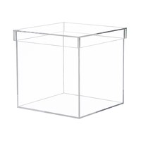 Boîte de rangement et de présentation en acrylique transparent en gros - Conteneur personnalisable avec couvercle pour la vente au détail et l'emballage cadeau