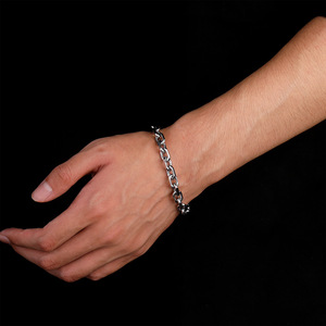 Collar Deportivo Unisex de Acero Inoxidable con Hebilla en Forma de Corazón Pulido de Seis Lados, en Oferta, Simple - Product Image 4