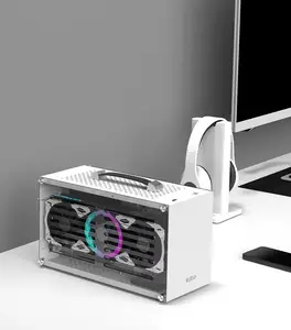 Caja de computadora mini ITX con tamaño de chasis 445*136 340MM, caja mini ITX personalizada, caja mini ITX sin ventilador