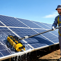 Machine de nettoyage de panneaux solaires électriques à perche télescopique WSE-G04 de 7,5 m, système de lavage de fenêtres, directement de l'usine