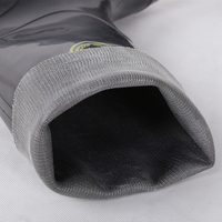 Bottes de travail imperméables en PVC noir, résistantes à l'usure, anti-salissures, faciles à nettoyer, pour la construction, l'industrie alimentaire, l'abattoir