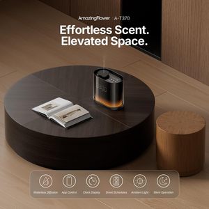 Difusor de Aromas de Escritorio con Atomización de Dos Fluidos, Reloj LED Digital y Luz Nocturna Cálida para Apartamentos y Oficinas - Product Image 3