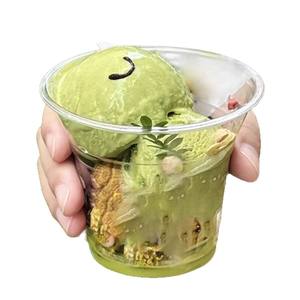 Vaso desechable de plástico para mascotas Jinxinhuan de 92 mm, vaso para postre de alta transparencia y grosor con tapa para bebidas y alimentos. - Product Image 1