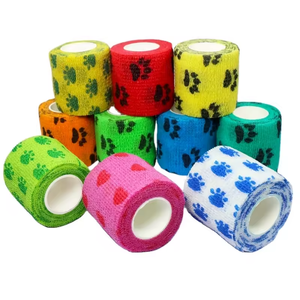 2024 laris perban kohesif pita Pertolongan Pertama elastis bungkus hewan berperekat warna-warni - Product Image 1