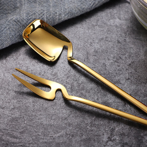 Cuchara de acero inoxidable 304, cuchara creativa para helado y café, tenedor para frutas, cuchara para mezclar en la pared, cuchara para taza - Product Image 4