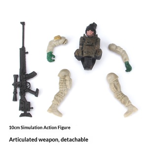 Figurine articulée en plastique transfrontalière, modèle de soldat militaire de 10 cm avec armes, <span class=keywords><strong>jouet</strong></span> pour garçon - Product Image 3