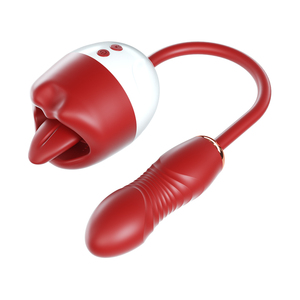 Balle vaginale télescopique à forte simulation de choc, stimulation par léchage de langue, vibration féminine, étanche IPX7, rechargeable par USB, écologique - Product Image 3