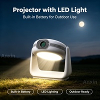 Mini projecteur LED 4K rechargeable avec Wifi et Bluetooth, projecteur vidéo de qualité supérieure 4K, projecteur portable Android pour téléphone
