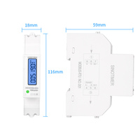 DDS519MR Medidor de energía multifunción monofásico Pantalla de retroiluminación LCD Vatímetro de riel DIN AC 230V 5-100A RS485 Salida Modbus