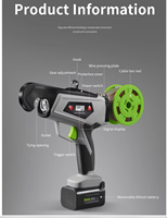 Tapetool de reliure électrique, machine à attacher les vignes sans fil avec ruban pour plantes, ensemble de liage électrique de jardin pour légumes, raisins, T