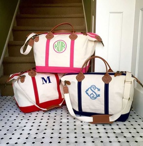 Bolsa de Viaje de Fin de Semana de Nailon de 24 Pulgadas, Bolsa de Lona Informal Sólida con Asa de Cuero, Bolsos de Hombro Impermeables para <span class=keywords><strong>Mujer</strong></span> con Correa - Product Image 2