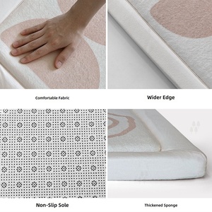 <span class=keywords><strong>Baby</strong></span> Krabbelmatte 100x100 150x200cm Verdickte Schaumstoff-Spielmatte Flanell-Oberfläche für Kinderzimmer Wohnzimmer Rutschfest - Product Image 4