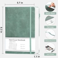 Carnet de notes à spirales en cuir PU, couverture rigide A5, avec planificateur quotidien, 320 pages, impression personnalisée pour étudiants