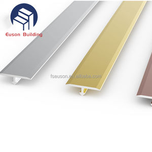 Striscia decorativa a forma di T in lega di alluminio per bagno 1.5mm rifinitura del pavimento in legno 1mm di metallo Anti-collisione che incorpora lo sfondo - Product Image 3