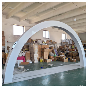 Arche de mariage en métal blanc personnalisable FURUN, grande, amovible, durable, écologique, cadre à fleurs pour la décoration d'événements et de fêtes - Product Image 1