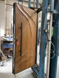 Los Estilos de Entrada Más Populares en 2026, <span class=keywords><strong>Placa</strong></span> de Aluminio Tallada en 3D con Textura de Chapa de Madera, Puerta de Entrada Principal para Exteriores de Viviendas - Product Image 5