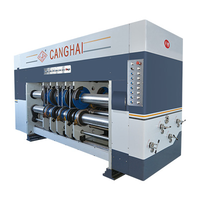 Machine de découpe rotative à fentes pour carton ondulé, impression flexographique sur boîte en carton 3 couleurs