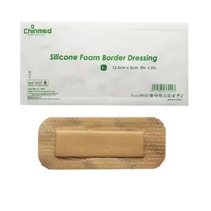 Medical Disposables Water Proof Wound Dressing Border Absorb Silicone Wound Dressings And Care For Materials