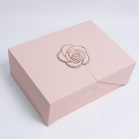Benutzer definierte profession elle Luxus rosa Doppeltür offene Pappkarton mit benutzer definierten Einsatz für Hochzeit Souvenirs