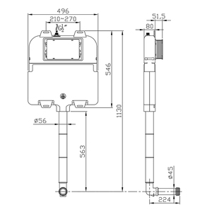 Modern Design Concealed <strong>Cistern</strong> <strong>for</strong> Bathroom Basic Tank System Flush Squat Toilet with Dual-Flush Feature Made of HDPE - Product Image 2