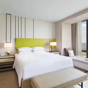 Furnitur ruang proyek Hotel 5 bintang Kustom mewah Set kamar tidur furnitur Hotel Modern