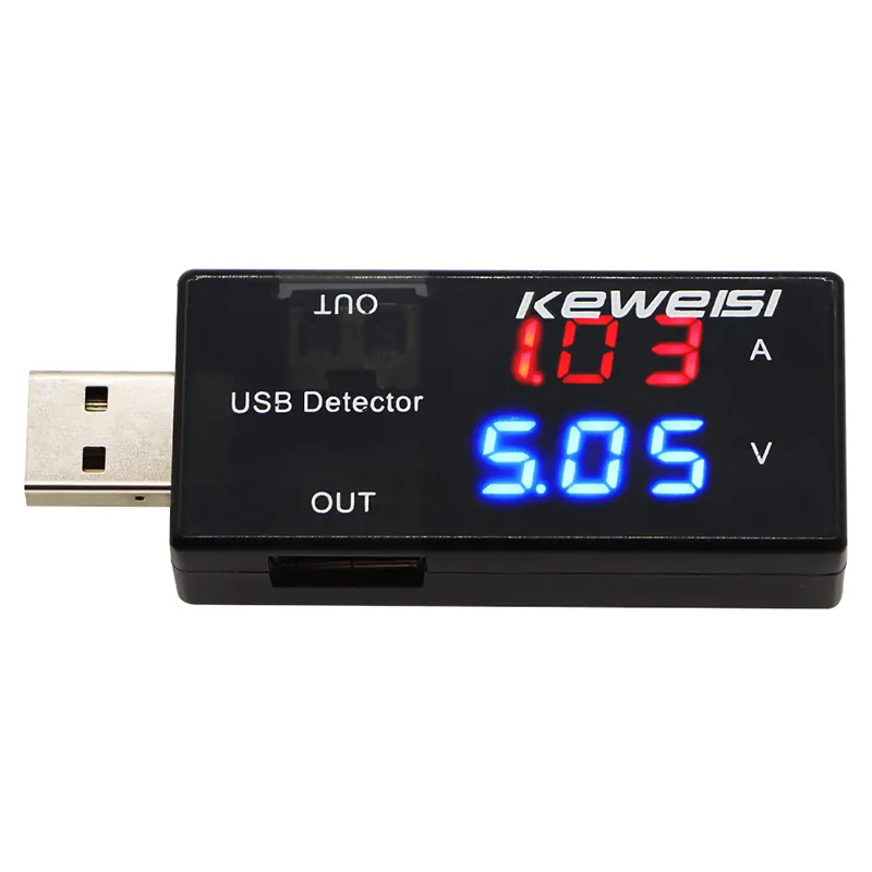 USB 5A Dual output USB power meter tester power bank charging voltage current voltmeter charger indicator light